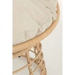 Bizzotto Fauteuils De Jardin Fauteuil Bas De Détente Cocooning En Fibre Synthétiques Beige -Fauteuils de jardin Soldes Boutique fauteuil bas de detente cocooning en fibre synthetiques beige 3