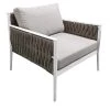 Meubletmoi Fauteuils De Jardin Fauteuil Bas De Jardin Gris Textilène Tressé -Fauteuils de jardin Soldes Boutique fauteuil bas de jardin gris textilene tresse
