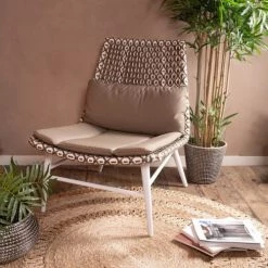 Now’s Home Fauteuils De Jardin Fauteuil Bas Taupe -Fauteuils de jardin Soldes Boutique fauteuil bas taupe 2