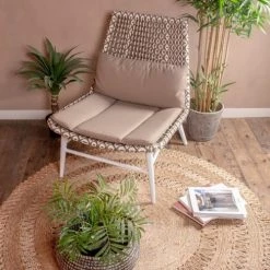 Now’s Home Fauteuils De Jardin Fauteuil Bas Taupe -Fauteuils de jardin Soldes Boutique fauteuil bas taupe 3