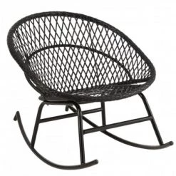 Meubles & Design Fauteuils De Jardin Fauteuil D'extérieur à Bascule En Métal Avec Coussin Noir 11 Meubles & Design Fauteuils De Jardin Fauteuil D'extérieur à Bascule En Métal Avec Coussin Noir -Fauteuils de jardin Soldes Boutique fauteuil d exterieur a bascule en metal avec coussin noir 3