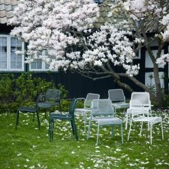 Skagerak Chaises De Jardin Fauteuil D'extérieur En Acier Inoxydable Vert -Fauteuils de jardin Soldes Boutique fauteuil d exterieur en acier inoxydable vert 2