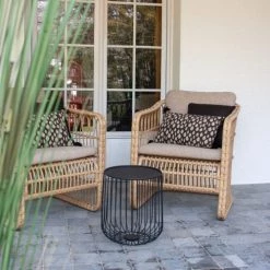 Now’s Home Fauteuils De Jardin Fauteuil D'extérieur En Rotin Synthétique Avec Coussins Taupes -Fauteuils de jardin Soldes Boutique fauteuil d exterieur en rotin synthetique avec coussins taupes 3