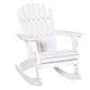 Outsunny Fauteuils De Jardin Fauteuil De Jardin à Bascule Bois Sapin Blanc -Fauteuils de jardin Soldes Boutique fauteuil de jardin a bascule bois sapin blanc