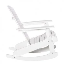 Outsunny Fauteuils De Jardin Fauteuil De Jardin à Bascule Bois Sapin Blanc -Fauteuils de jardin Soldes Boutique fauteuil de jardin a bascule bois sapin blanc 4