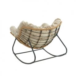 Beau Rivage Fauteuils De Jardin Fauteuil De Jardin à Bascule En Résine Tressée Coussin Beige -Fauteuils de jardin Soldes Boutique fauteuil de jardin a bascule en resine tressee coussin beige 4