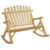 Outsunny Fauteuils De Jardin Fauteuil De Jardin Adirondack à Bascule 2 Places Bois