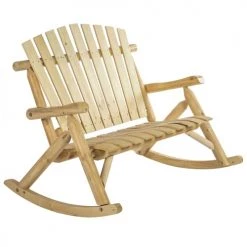 Outsunny Fauteuils De Jardin Fauteuil De Jardin Adirondack à Bascule 2 Places Bois -Fauteuils de jardin Soldes Boutique fauteuil de jardin adirondack a bascule 2 places bois 3