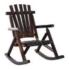 Outsunny Fauteuils De Jardin Fauteuil De Jardin Adirondack à Bascule Sapin Traité Carbonisation -Fauteuils de jardin Soldes Boutique fauteuil de jardin adirondack a bascule sapin traite carbonisation