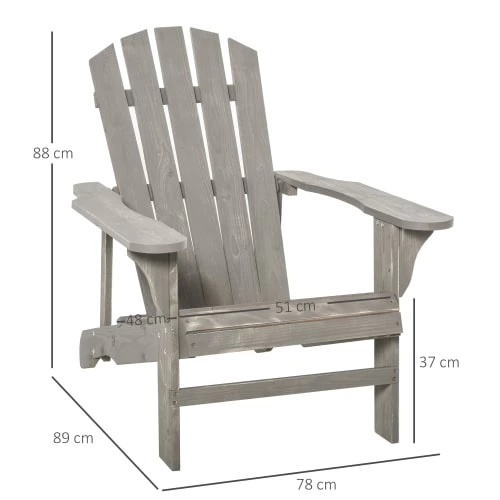 Outsunny Fauteuils De Jardin Fauteuil De Jardin Adirondack Bois Sapin Gris Effet Vieilli 5 Outsunny Fauteuils De Jardin Fauteuil De Jardin Adirondack Bois Sapin Gris Effet Vieilli – Image 3