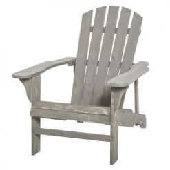 Outsunny Fauteuils De Jardin Fauteuil De Jardin Adirondack Bois Sapin Gris Effet Vieilli