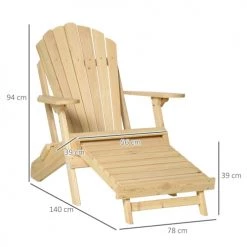 Outsunny Fauteuils De Jardin Fauteuil De Jardin Adirondack Pliable Rétractable Bois Pin Pré-huilé -Fauteuils de jardin Soldes Boutique fauteuil de jardin adirondack pliable retractable bois pin pre huile 2