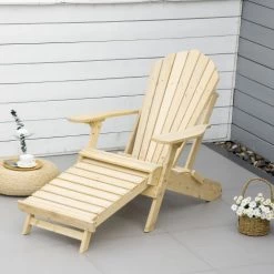 Outsunny Fauteuils De Jardin Fauteuil De Jardin Adirondack Pliable Rétractable Bois Pin Pré-huilé -Fauteuils de jardin Soldes Boutique fauteuil de jardin adirondack pliable retractable bois pin pre huile 3