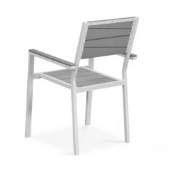 Oviala Fauteuils De Jardin Fauteuil De Jardin Aluminium Et Polywood Gris Clair -Fauteuils de jardin Soldes Boutique fauteuil de jardin aluminium et polywood gris clair 4