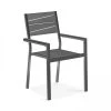 Oviala Fauteuils De Jardin Fauteuil De Jardin Aluminium Et Polywood Gris Foncé -Fauteuils de jardin Soldes Boutique fauteuil de jardin aluminium et polywood gris fonce