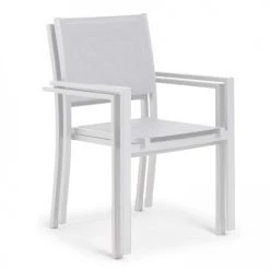 Oviala Fauteuils De Jardin Fauteuil De Jardin Aluminium Et Textilène Blanc -Fauteuils de jardin Soldes Boutique fauteuil de jardin aluminium et textilene blanc 4