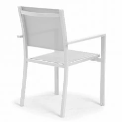 Oviala Fauteuils De Jardin Fauteuil De Jardin Aluminium Et Textilène Blanc -Fauteuils de jardin Soldes Boutique fauteuil de jardin aluminium et textilene blanc 5