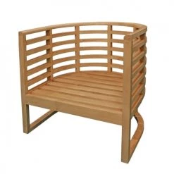 Meubletmoi Fauteuils De Jardin Fauteuil De Jardin Arrondi En Teck Avec Coussin épais Gris -Fauteuils de jardin Soldes Boutique fauteuil de jardin arrondi en teck avec coussin epais gris 5