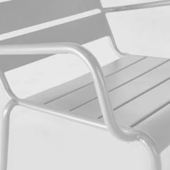 Oviala Fauteuils De Jardin Fauteuil De Jardin Bas Relax Acier Blanc -Fauteuils de jardin Soldes Boutique fauteuil de jardin bas relax acier blanc 3