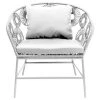 Kare Design Fauteuils De Jardin Fauteuil De Jardin Blanc Et Acier -Fauteuils de jardin Soldes Boutique fauteuil de jardin blanc et acier