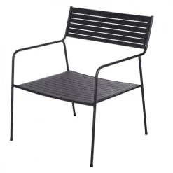 Maisons Du Monde Fauteuils De Jardin Fauteuil De Jardin Empilable En Acier Noir