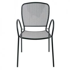 Essenciel Green Chaises De Jardin Fauteuil De Jardin Empilable En Acier Noir -Fauteuils de jardin Soldes Boutique fauteuil de jardin empilable en acier noir 2