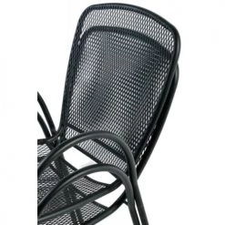 Essenciel Green Chaises De Jardin Fauteuil De Jardin Empilable En Acier Noir -Fauteuils de jardin Soldes Boutique fauteuil de jardin empilable en acier noir 5