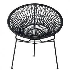 Maisons Du Monde Fauteuils De Jardin Fauteuil De Jardin Empilable En Fil De Résine Et Métal Noir -Fauteuils de jardin Soldes Boutique fauteuil de jardin empilable en fil de resine et metal noir 1000 2 40 164409 2