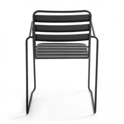 Oviala Fauteuils De Jardin Fauteuil De Jardin En Acier Anthracite -Fauteuils de jardin Soldes Boutique fauteuil de jardin en acier anthracite 3