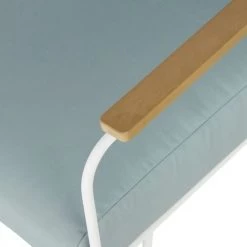 Maisons Du Monde Fauteuils De Jardin Fauteuil De Jardin En Acier Blanc Et Coussins Bleu Ciel -Fauteuils de jardin Soldes Boutique fauteuil de jardin en acier blanc et coussins bleu ciel 1000 8 3 219189 3