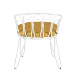 Maisons Du Monde Fauteuils De Jardin Fauteuil De Jardin En Acier Ocre Et Coussins Ocre -Fauteuils de jardin Soldes Boutique fauteuil de jardin en acier ocre et coussins ocre 1000 7 29 219256 9