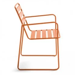 Oviala Fauteuils De Jardin Fauteuil De Jardin En Acier Orange -Fauteuils de jardin Soldes Boutique fauteuil de jardin en acier orange 2