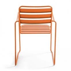 Oviala Fauteuils De Jardin Fauteuil De Jardin En Acier Orange -Fauteuils de jardin Soldes Boutique fauteuil de jardin en acier orange 3