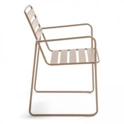 Oviala Fauteuils De Jardin Fauteuil De Jardin En Acier Taupe -Fauteuils de jardin Soldes Boutique fauteuil de jardin en acier taupe 2