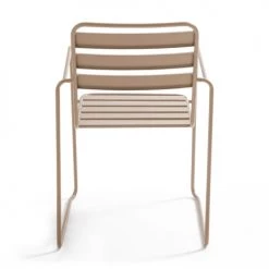 Oviala Fauteuils De Jardin Fauteuil De Jardin En Acier Taupe -Fauteuils de jardin Soldes Boutique fauteuil de jardin en acier taupe 3