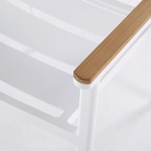 Maisons Du Monde Fauteuils De Jardin Fauteuil De Jardin En Aluminium Blanc Et Teck Massif 7 Maisons Du Monde Fauteuils De Jardin Fauteuil De Jardin En Aluminium Blanc Et Teck Massif – Image 5