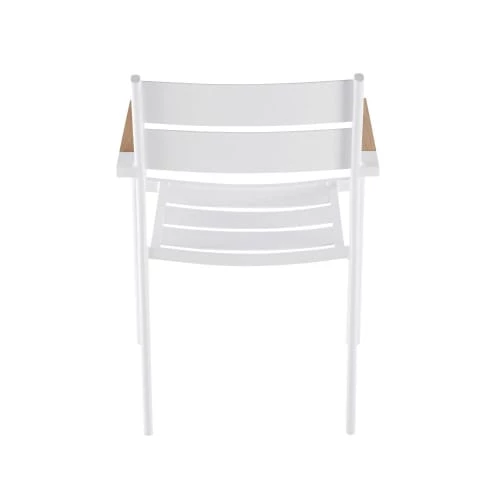Maisons Du Monde Fauteuils De Jardin Fauteuil De Jardin En Aluminium Blanc Et Teck Massif 8 Maisons Du Monde Fauteuils De Jardin Fauteuil De Jardin En Aluminium Blanc Et Teck Massif – Image 6