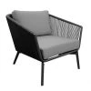 Meubletmoi Fauteuils De Jardin Fauteuil De Jardin En Aluminium Coussins Tissu Gris Et Corde -Fauteuils de jardin Soldes Boutique fauteuil de jardin en aluminium coussins tissu gris et corde