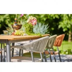 Suns Chaises De Jardin Fauteuil De Jardin En Aluminium Et Corde Sable -Fauteuils de jardin Soldes Boutique fauteuil de jardin en aluminium et corde sable 2