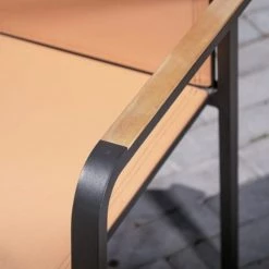 Suns Chaises De Jardin Fauteuil De Jardin En Aluminium Et Textilène Corail -Fauteuils de jardin Soldes Boutique fauteuil de jardin en aluminium et textilene corail 3