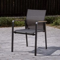 Suns Chaises De Jardin Fauteuil De Jardin En Aluminium Et Textilène Gris -Fauteuils de jardin Soldes Boutique fauteuil de jardin en aluminium et textilene gris 11