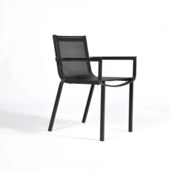 Arcane Chaises De Jardin Fauteuil De Jardin En Aluminium Et Textilène Gris Anthracite -Fauteuils de jardin Soldes Boutique fauteuil de jardin en aluminium et textilene gris anthracite 4