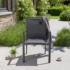 Bois Dessus Bois Dessous Chaises De Jardin Fauteuil De Jardin En Aluminium Et Textilène Noir -Fauteuils de jardin Soldes Boutique fauteuil de jardin en aluminium et textilene noir 2