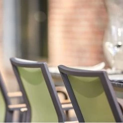 Suns Chaises De Jardin Fauteuil De Jardin En Aluminium Et Textilène Vert -Fauteuils de jardin Soldes Boutique fauteuil de jardin en aluminium et textilene vert 2