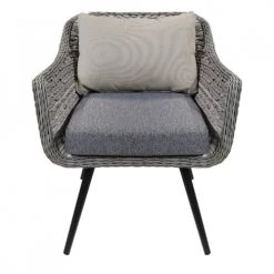 Meubletmoi Fauteuils De Jardin Fauteuil De Jardin En Aluminium Et Tressage Gris -Fauteuils de jardin Soldes Boutique fauteuil de jardin en aluminium et tressage gris 2