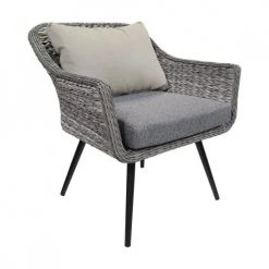 Meubletmoi Fauteuils De Jardin Fauteuil De Jardin En Aluminium Et Tressage Gris