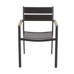 Maisons Du Monde Fauteuils De Jardin Fauteuil De Jardin En Aluminium Gris Anthracite Et Teck Massif -Fauteuils de jardin Soldes Boutique fauteuil de jardin en aluminium gris anthracite et teck massif 1000 2 17 198375 2
