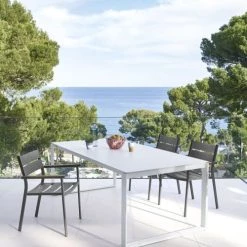 Maisons Du Monde Fauteuils De Jardin Fauteuil De Jardin En Aluminium Gris Anthracite Et Teck Massif -Fauteuils de jardin Soldes Boutique fauteuil de jardin en aluminium gris anthracite et teck massif 1000 2 17 198375 6