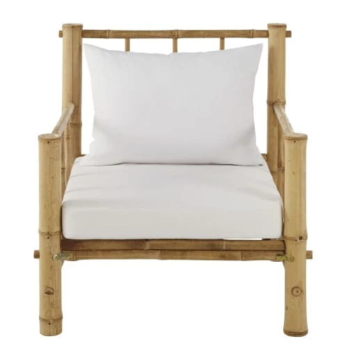Maisons Du Monde Fauteuils De Jardin Fauteuil De Jardin En Bambou Et Coussins écrus 4 Maisons Du Monde Fauteuils De Jardin Fauteuil De Jardin En Bambou Et Coussins écrus – Image 2