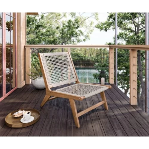 Beau Rivage Fauteuils De Jardin Fauteuil De Jardin En Bois D'acacia Et Résine Tressée 4 Beau Rivage Fauteuils De Jardin Fauteuil De Jardin En Bois D'acacia Et Résine Tressée – Image 2